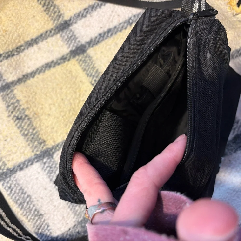 Black Jeep Crossbody Bag with Stripe Detail - Picture 5 of 6